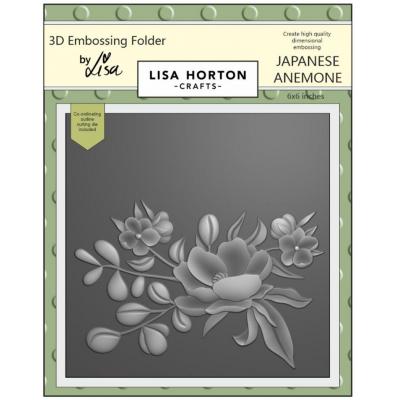 Lisa Horton Crafts 3D Embossing Folder - Japanese Anemone